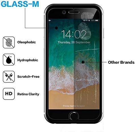 מגן מסך פרטיות מזכוכית לאייפון 8 פלוס ואייפון 7 פלוס, אנטי ריגול 180 מעלות, [לא כיסוי מלא] מגן מסך זכוכית